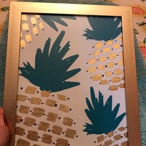 Gold Pineapple Art Picture Frame